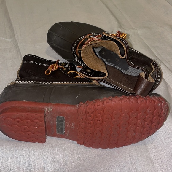 L.L Bean Mens Dark Brown Leather Boots - Picture 5 of 5